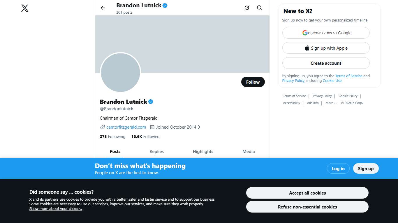 Brandon Lutnick (@Brandonlutnick) / X