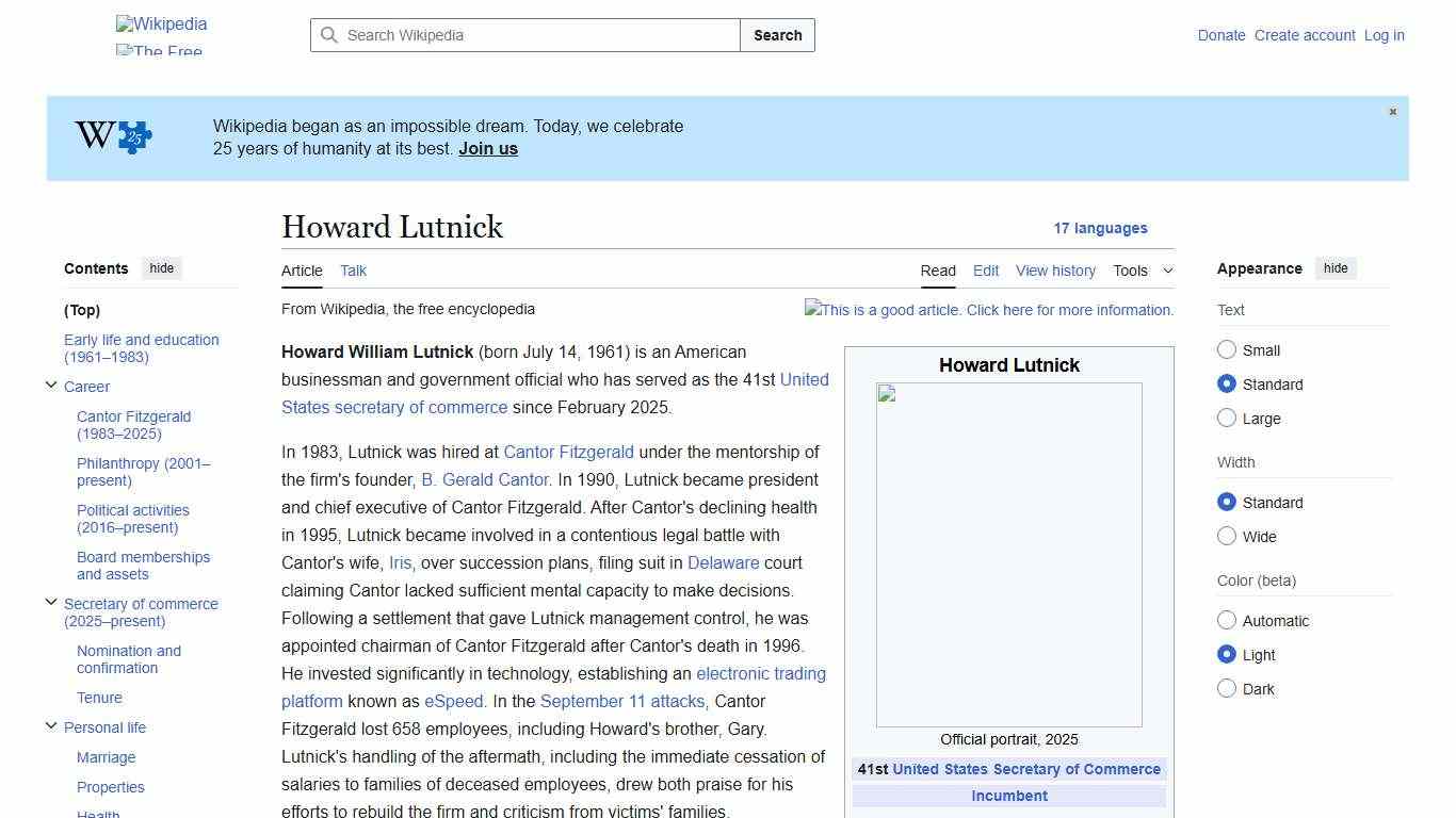Howard Lutnick - Wikipedia